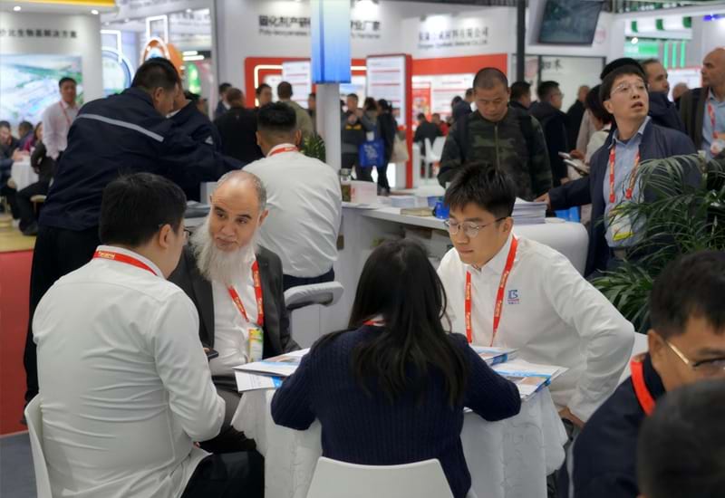 We attend China coat exhibition.